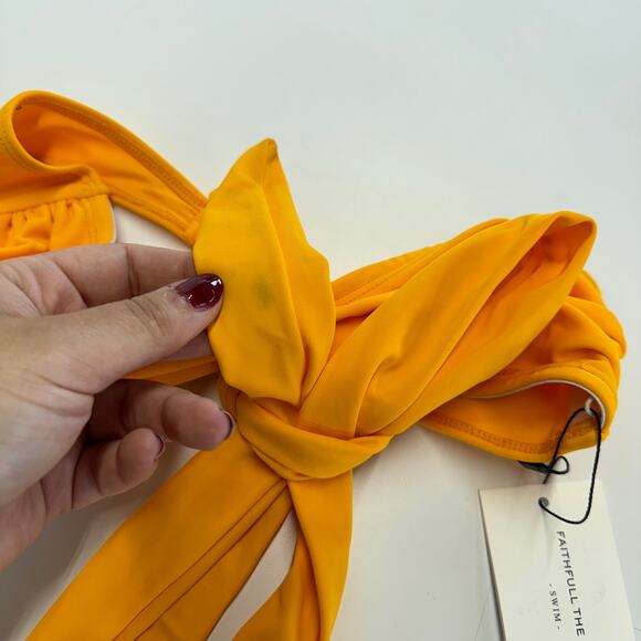 Faithful the Brand Bikini Top Womens Small Yellow Sun Locales Swim - Picture 10 of 11